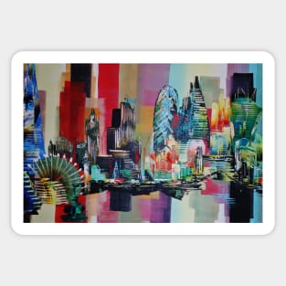 London City Skyline 0659 Sticker